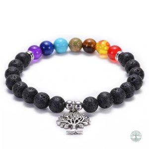 Bracelet Arbre de Vie avec 7 Chakras colorés