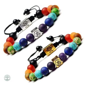 Bracelet 7 Chakras Arbre de Vie en pierres naturelles