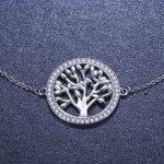 Bracelet en argent, motif Arbre de Vie, accessoire tendance