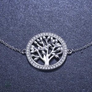 Bracelet en argent, motif Arbre de Vie, accessoire tendance