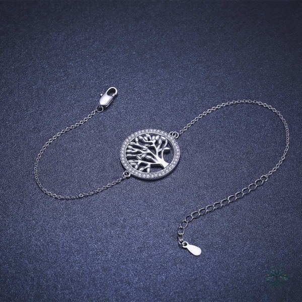 Bracelet en argent, inspiration nature, symbole de vie