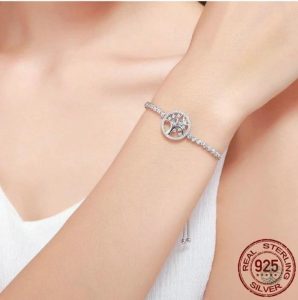 Bracelet en argent 925 inspiré de la nature
