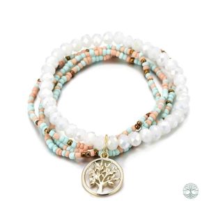 Bracelet vert inspiré par l'Arbre de Vie