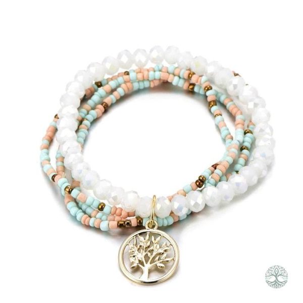 Bracelet vert inspiré par l'Arbre de Vie