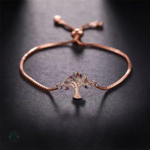 Bracelet Arbre de Vie Celtique en Or Rose