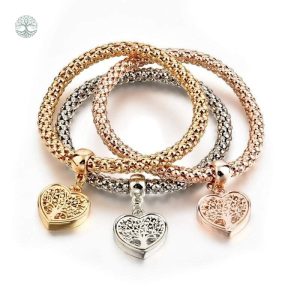 Bracelet Arbre de Vie en forme de cœur