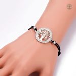 Bracelet Arbre de Vie, cordon ajustable, symbole de croissance et de force