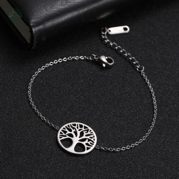Bracelet Arbre de Vie en acier inoxydable élégant
