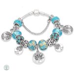 Bracelet Arbre de Vie Fantaisie en bleu
