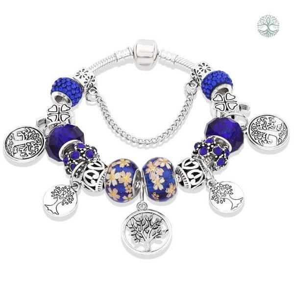 Bracelet Arbre de Vie en bleu foncé