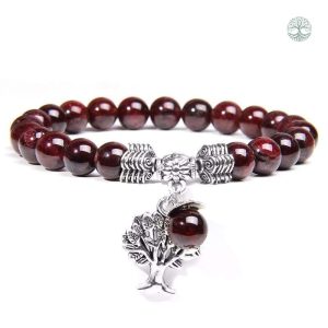 Bracelet Arbre de Vie en Grenat