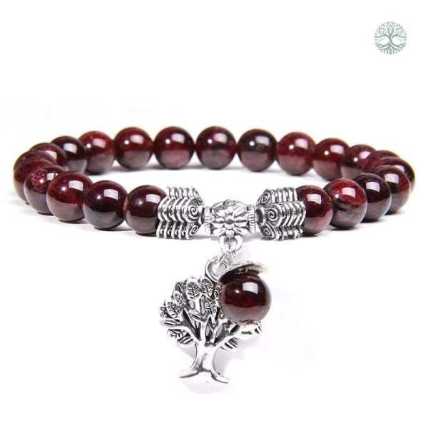 Bracelet Arbre de Vie en Grenat
