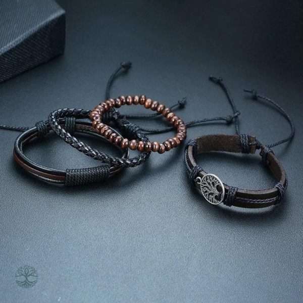 Bracelet homme en cuir, symbole de vie et de force