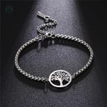 Bracelet Arbre de Vie en acier inoxydable pour homme