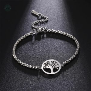 Bracelet Arbre de Vie en acier inoxydable pour homme