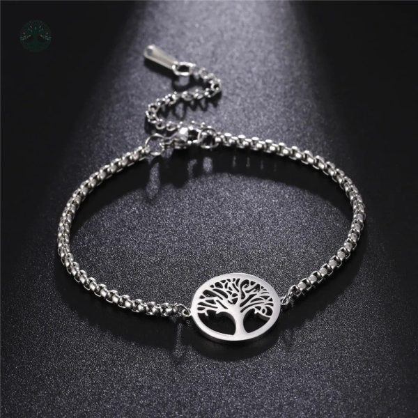 Bracelet Arbre de Vie en acier inoxydable pour homme