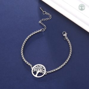 Accessoire en argenté avec motif Arbre de Vie pour homme