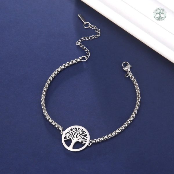 Accessoire en argenté avec motif Arbre de Vie pour homme