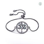 Bracelet Arbre de Vie Noir élégant et symbolique