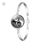 Bracelet Arbre de Vie en noir et blanc élégant