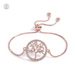 Bracelet Arbre de Vie en Or Rose élégant et symbolique
