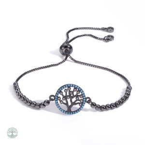 Bracelet Arbre de Vie Noir Original en design élégant
