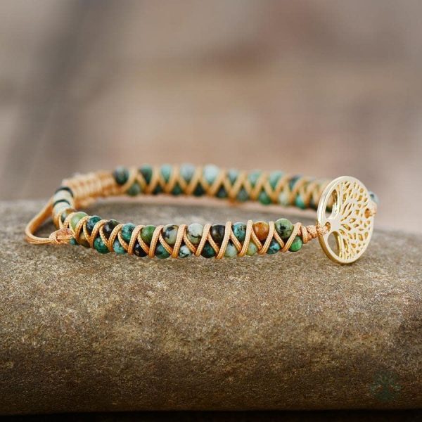 Accessoire tendance : Bracelet Arbre de Vie en Pierre
