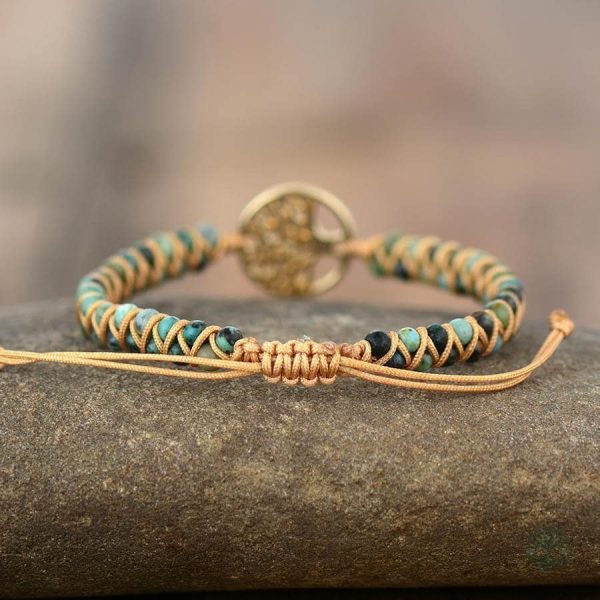 Bracelet en pierres naturelles avec design Arbre de Vie