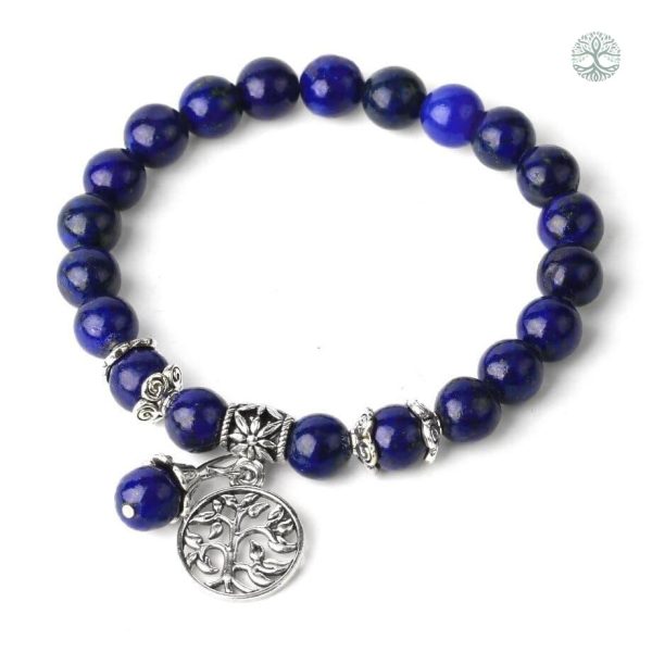 Bracelet Arbre de Vie en lapis-lazuli