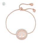 Bracelet Arbre de Vie en Plaqué Or Rose élégant et symbolique