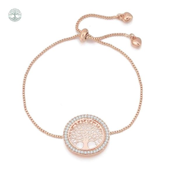 Bracelet Arbre de Vie en Plaqué Or Rose élégant et symbolique