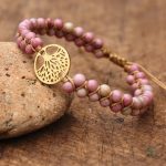 Bracelet Arbre de Vie en Rhodonite