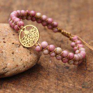 Bracelet Arbre de Vie en Rhodonite