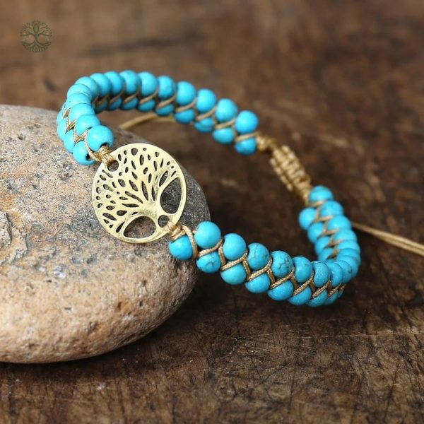 Bracelet Arbre de Vie en turquoise