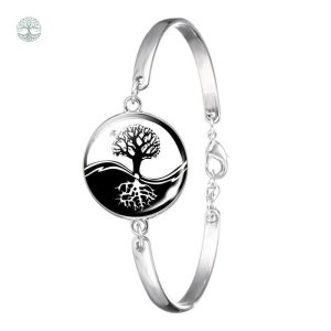 Bracelet Arbre de Vie Ying et Yang en perles naturelles