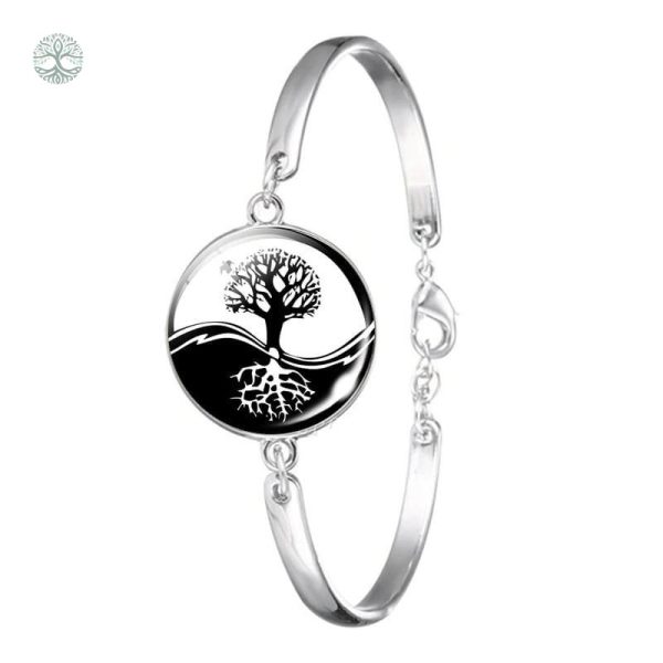Bracelet Arbre de Vie Ying et Yang en perles naturelles