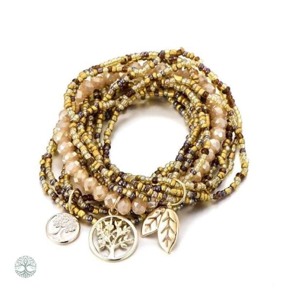 Bracelet Bohème Arbre de Vie Jaune