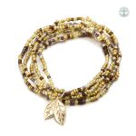 Bracelet élégant inspiré de la nature, couleur jaune