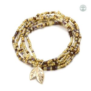 Bracelet élégant inspiré de la nature, couleur jaune