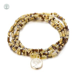 Bijou Arbre de Vie, design bohémien, teintes ensoleillées