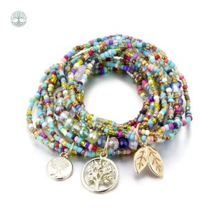 Bracelet Arbre de Vie Bohème Multicolore en perles vibrantes