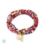 Accessoire tendance, Bracelet Arbre de Vie avec teintes rouges