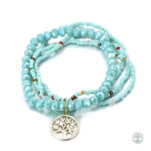 Bracelet Arbre de Vie avec pierre turquoise