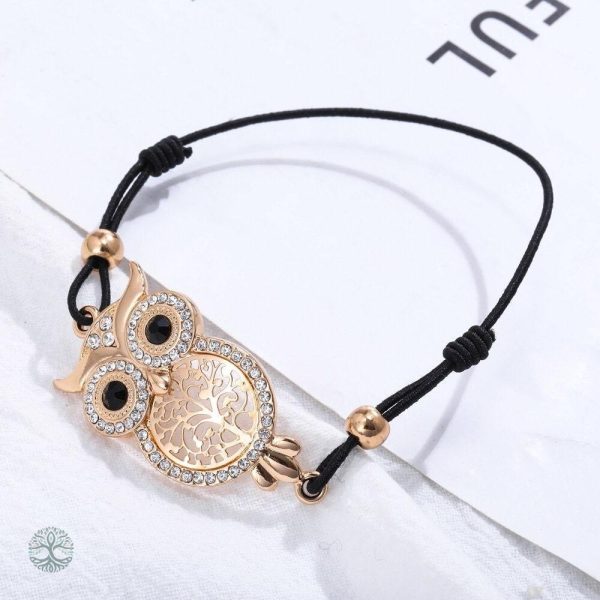 Bracelet Arbre de Vie élégant avec chouette