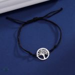 Bracelet Arbre de Vie en acier inoxydable argenté