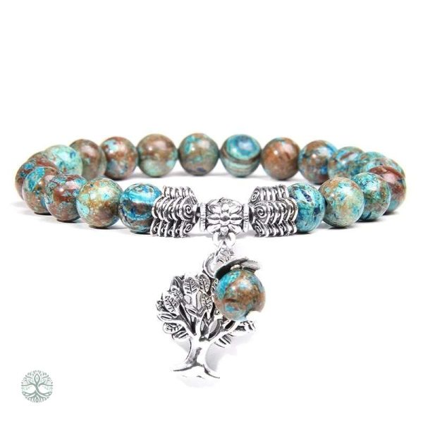 Bracelet Arbre de Vie en Cyanite Brésilienne