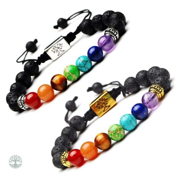 Bracelet Arbre de Vie 7 Chakras en pierres naturelles