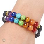 Bracelet bien-être 7 chakras, symbole de croissance