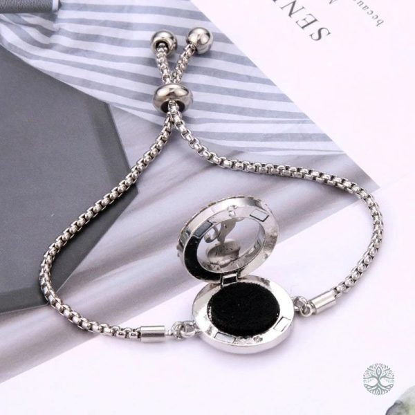 Bracelet diffuseur d'huile essentielle en acier inoxydable