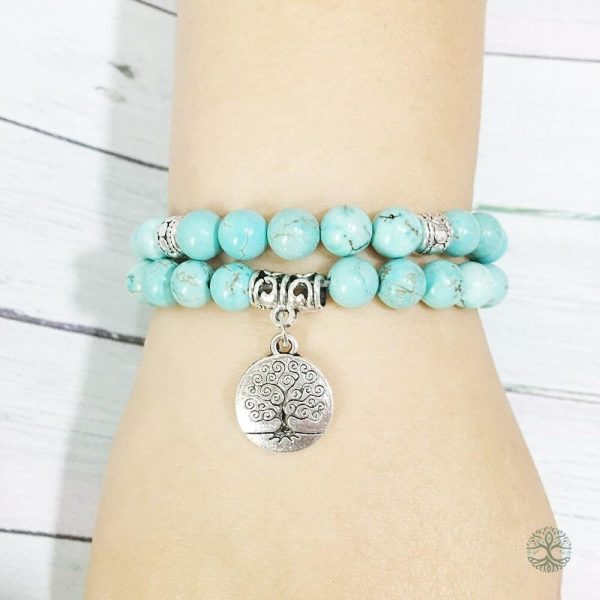 Accessoire en turquoise, design arbre de vie élégant